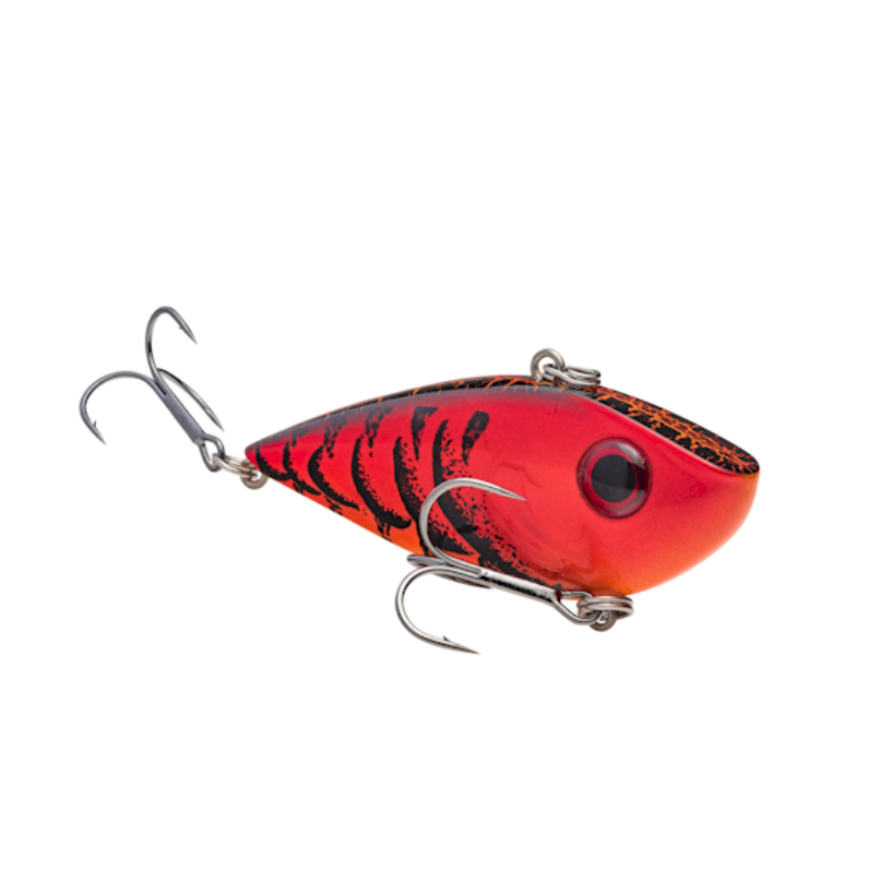 STRIKE KING RED EYED SHAD TUNGSTEN 1/2 OZ 2 TAP DELTA RED