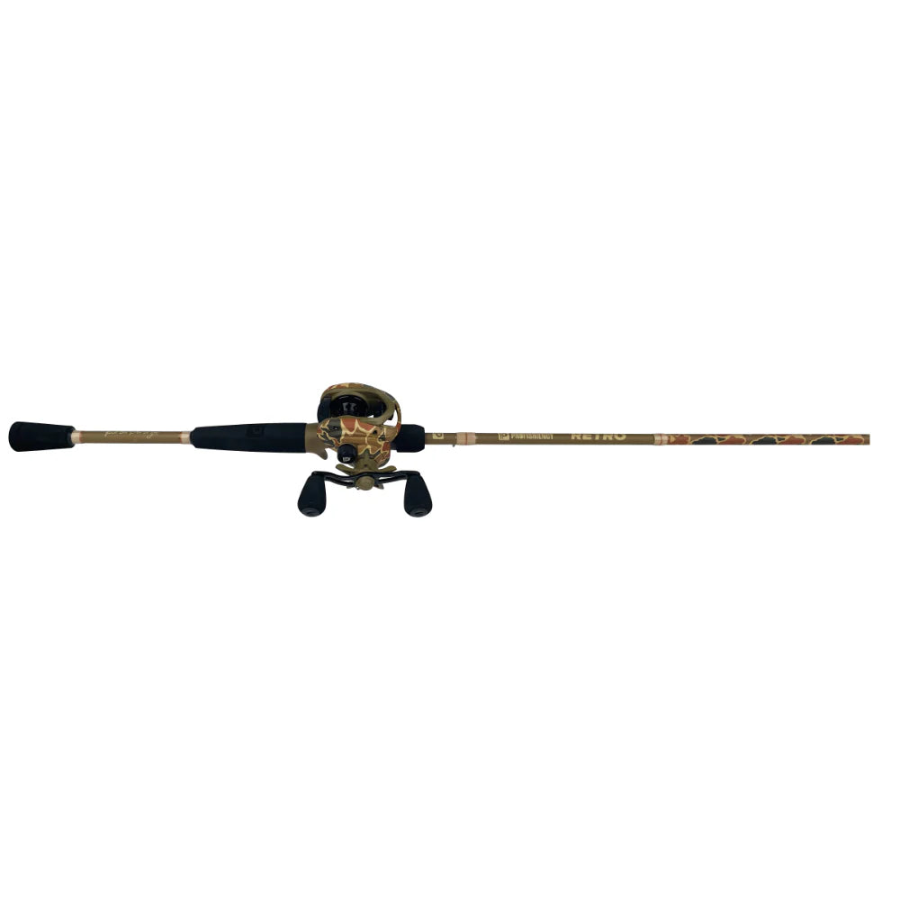 Fishing rod and reel set on a white background