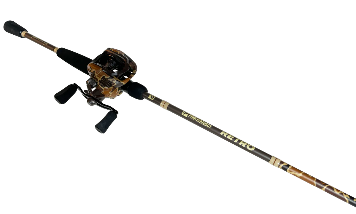 Fishing rod and reel set on a white background