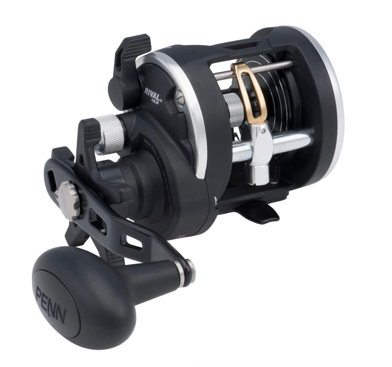 PENN RIVAL 15 LEVEL WIND CONVENTIONAL CASTING REEL 2BB 5.1