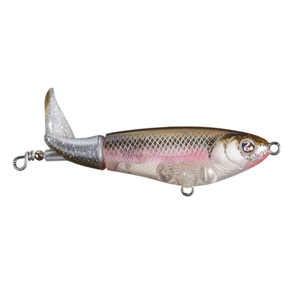 Fishing lure with a detailed pattern on a white background
