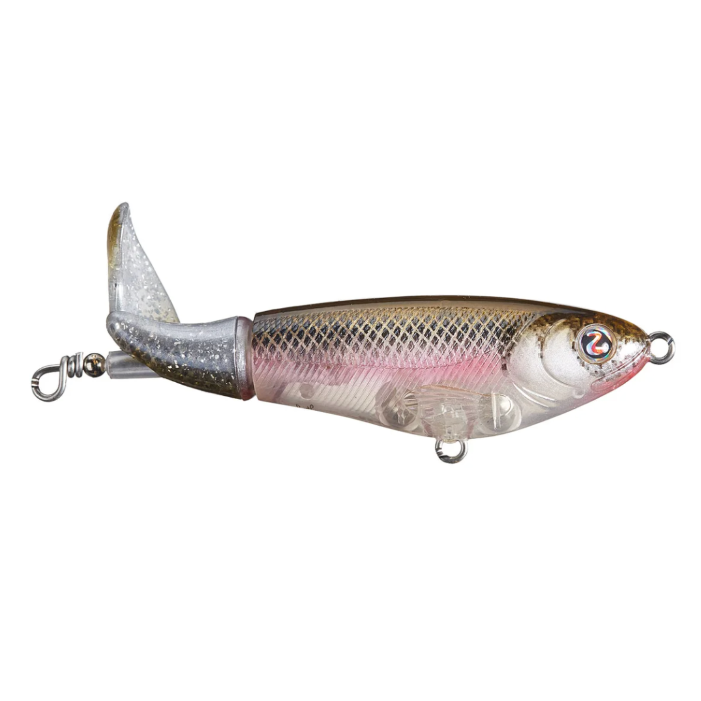 Fishing lure with a detailed design on a white background