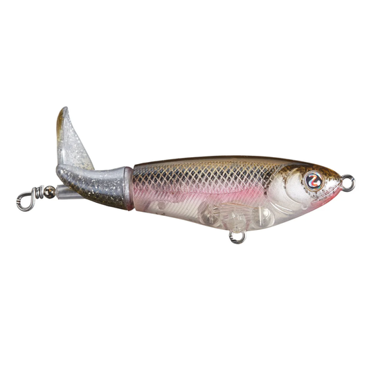 Fishing lure with a detailed design on a white background