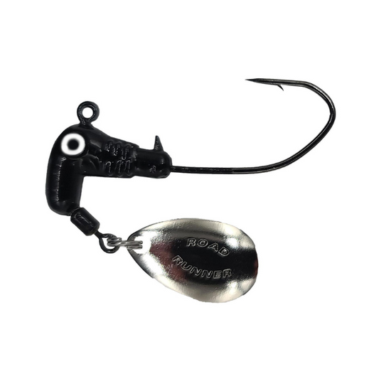 ROAD RUNNER SICKLE HOOK HEADS 6PK 1/0 HK BLACK 1/16