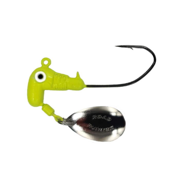 ROAD RUNNER SICKLE HOOK HEADS 6PK 1/0 HK CHARTREUSE 1/16