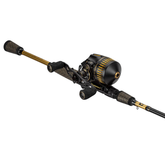 PROFISHIENCY SNIPER SPINCAST COMBO BLACK AND GOLD 2PC 6'8"