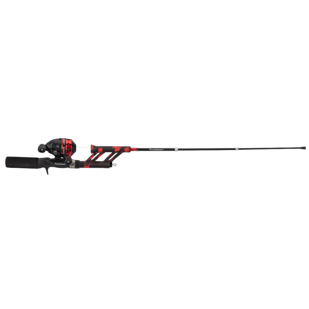 PROFISHIENCY TANGLE-FREE POCKET RED SPINCAST COMBO 30"