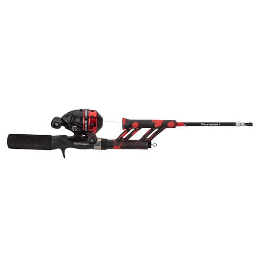 PROFISHIENCY TANGLE-FREE POCKET RED SPINCAST COMBO 30"