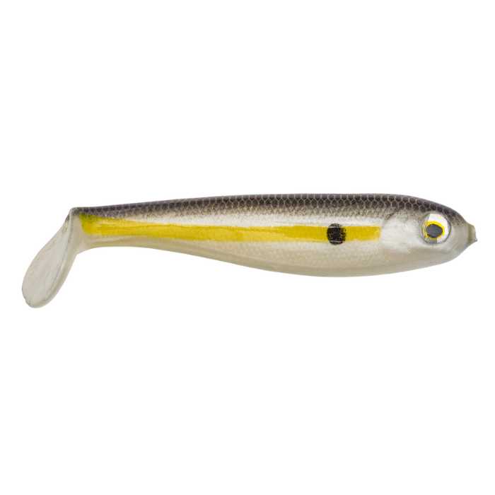 STRIKE KING SHADALICIOUS 5.5" CHARTREUSE SHAD 6CT