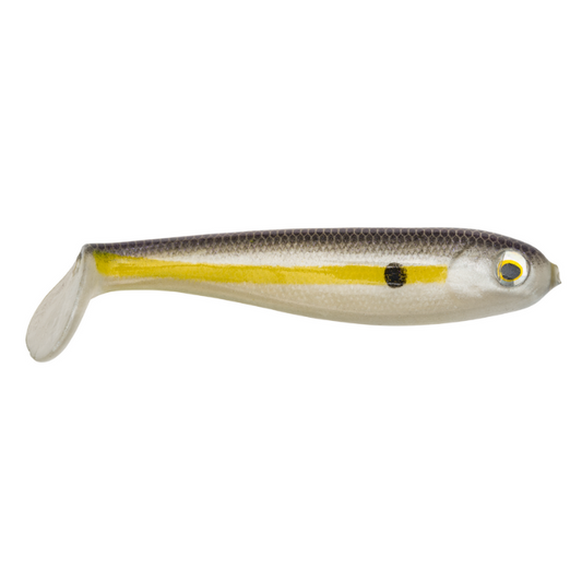 STRIKE KING SHADALICIOUS 5.5" CHARTREUSE SHAD 6CT