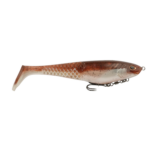 BERKLEY POWERBAIT CULLSHAD GREEN PUMPKIN PEARL WHITE 6"