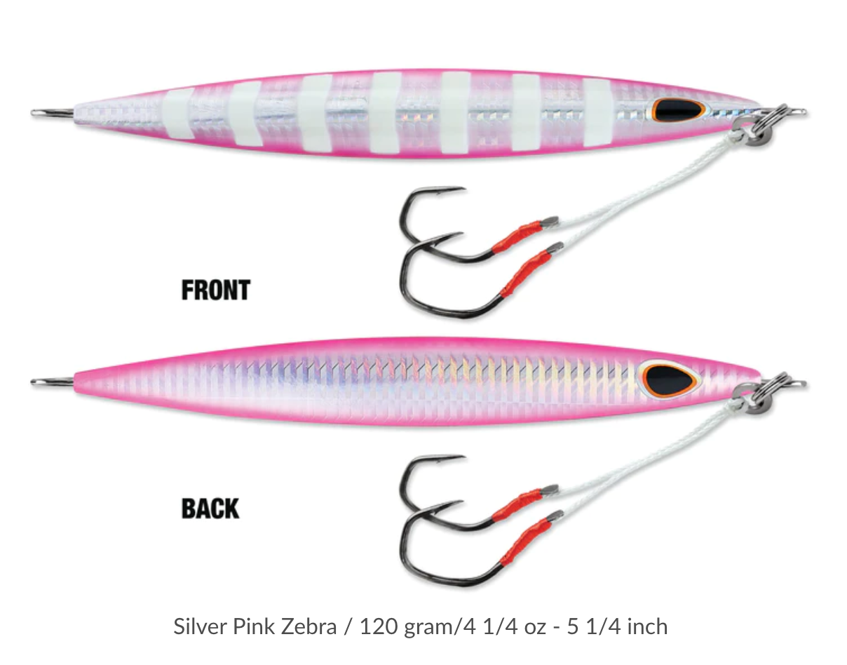 WILLIAMSON KENSAKI 120 JIG - 5.25" - 4.25OZ - SILVER PINK ZEBRA