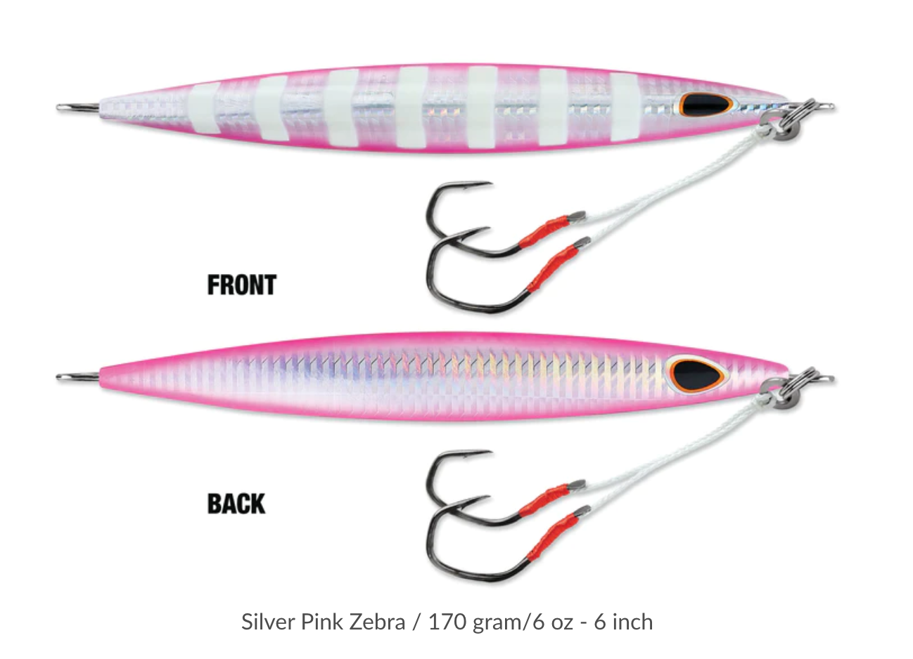 WILLIAMSON KENSAKI 170 JIG - 6" - 6OZ - SILVER PINK ZEBRA