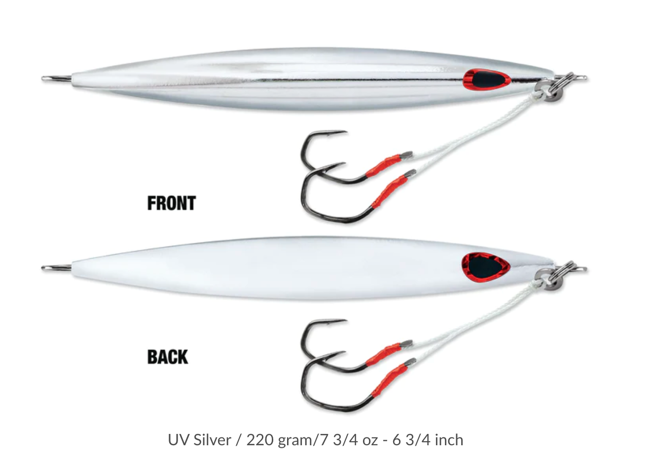 WILLIAMSON KENSAKI 220 JIG - 6.75" - 7.75OZ - UV SILVER