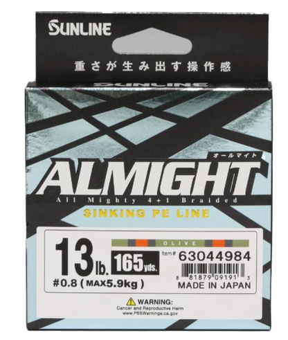 SUNLINE ALMIGHT MONOFILAMENT OLIVE CAMO 22LB 165YD LINE