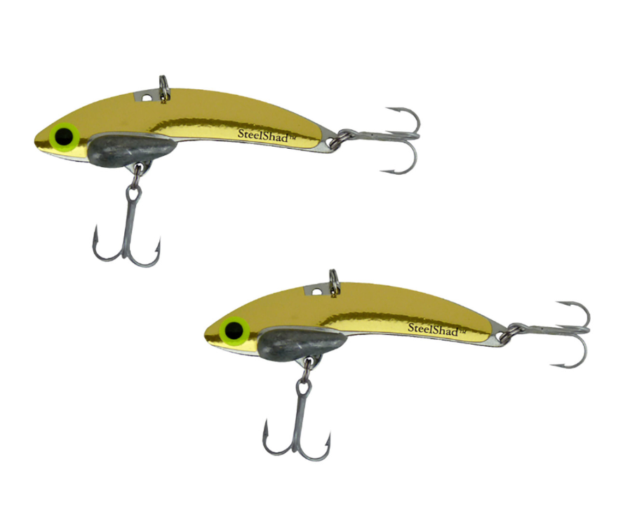 STEEL SHAD MINI GOLD 1.75" 1/4OZ 2 PACK