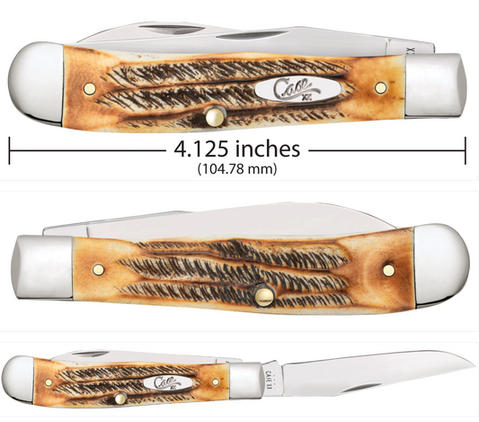 CASE TRAPPER 2 BLADE 4 1/8" BONESTAG