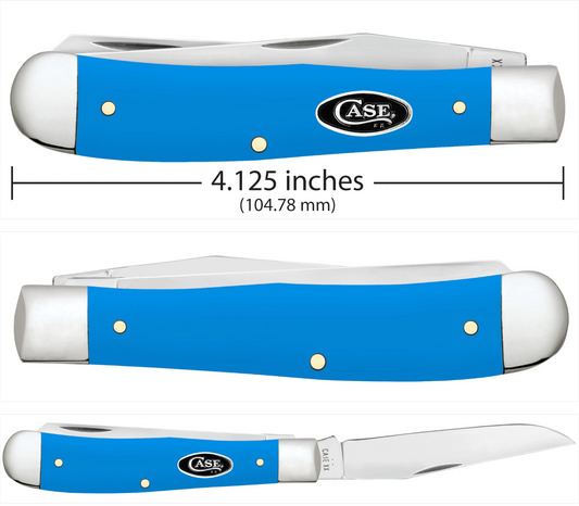CASE TRAPPER 2 BLADE 4 1/8" LIGHT BLUE SYNTHETIC