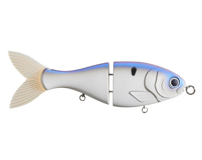 Fishing lure shaped like a fish on a white background