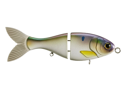 Fishing lure shaped like a fish on a white background