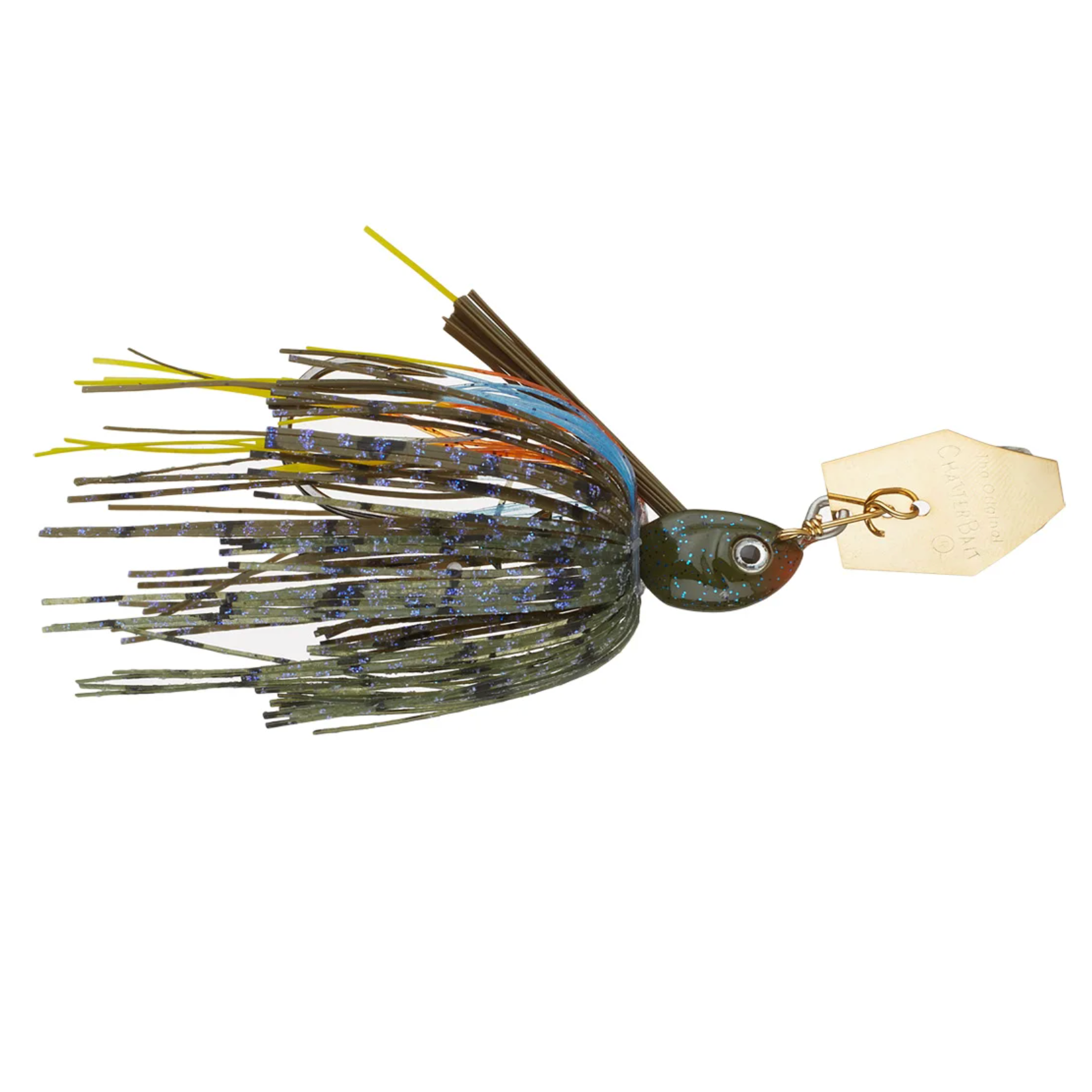 Fishing lure with detailed design on a white background