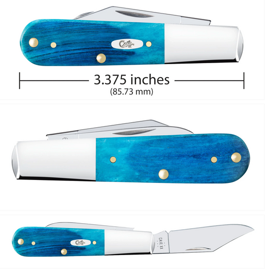 CASE BARLOW SINGLE BLADE 3 3/8" CARIBBEAN BLUE BONE