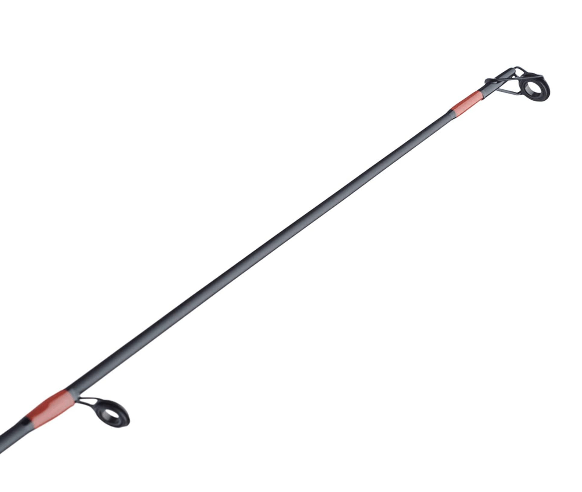 Fishing rod and reel set on a white background