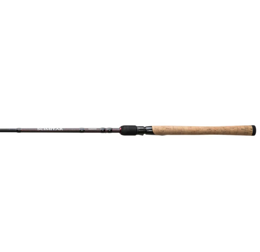 Fishing rod on a white background