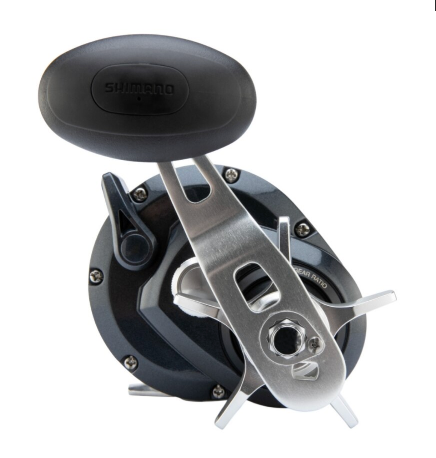 Fishing reel with Shimano logo on a white background
