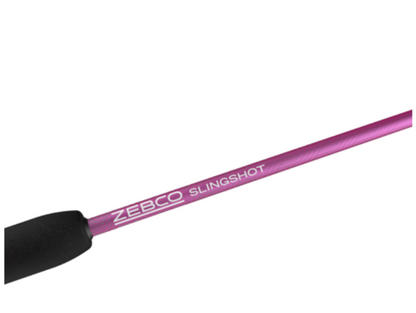 ZEBCO SLINGSHOT 2PC SPINCAST COMBO PURPLE 5'6"