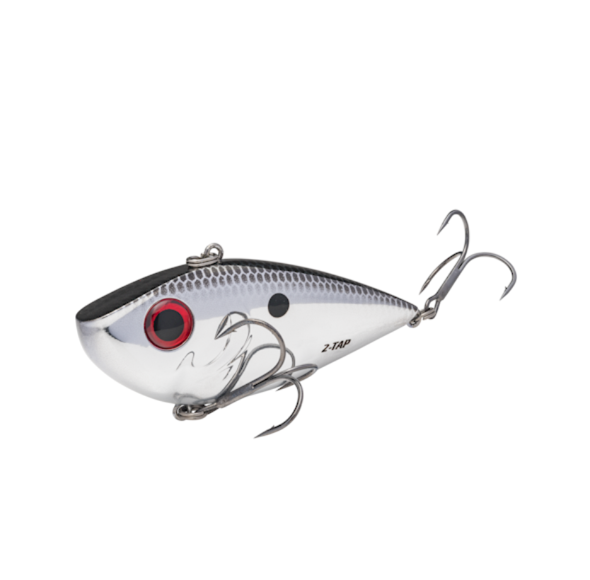 STRIKE KING RED EYED SHAD TUNGSTEN 1/2 OZ 2 TAP CHROME BLACK