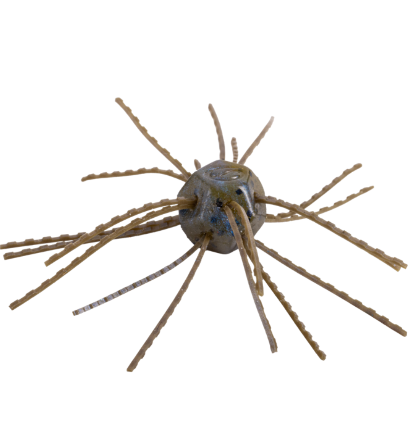 Metallic spiky ball on a white background