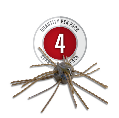 Drill bit with multiple shanks and a label indicating '4 Quantity per Pack' on a white background.