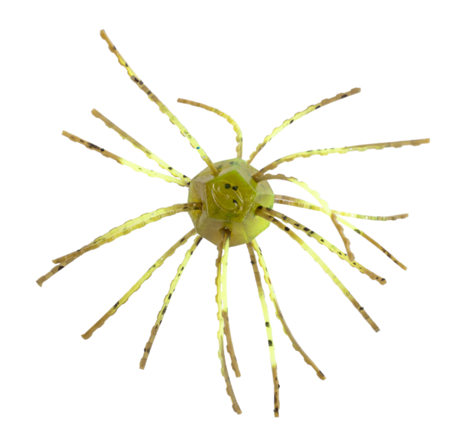 Yellowish-brown spiky ball on a white background