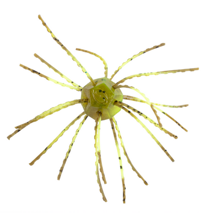Yellow spiky ball on a white background