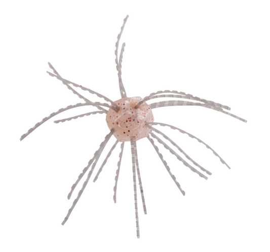 Decorative item resembling a spider with a round center on a white background