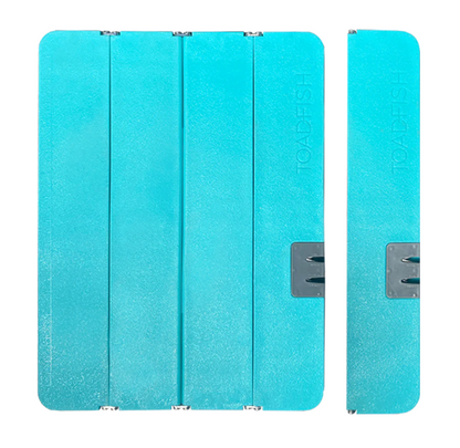 TOADFISH STOWAWAY FOLDING CUTTING BOARD W BUILT IN KNIFE SHARPENER TEAL