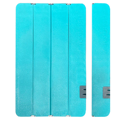 TOADFISH XL STOWAWAY FOLDING CUTTING BOARD W BUILT IN KNIFE SHARPENER TEAL