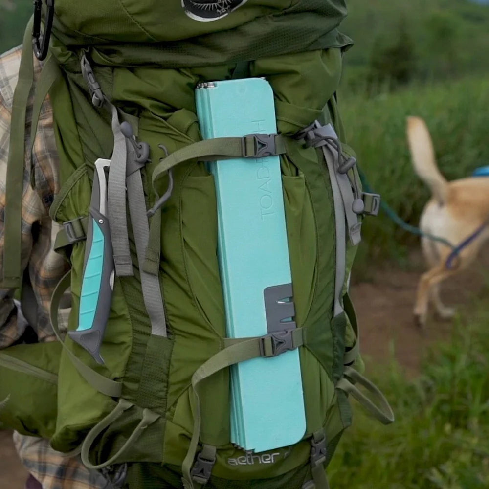 TOADFISH XL STOWAWAY FOLDING CUTTING BOARD W BUILT IN KNIFE SHARPENER TEAL