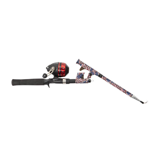 PROFISHIENCY TRAVEL USA FLAG SPINCAST COMBO 5'6"