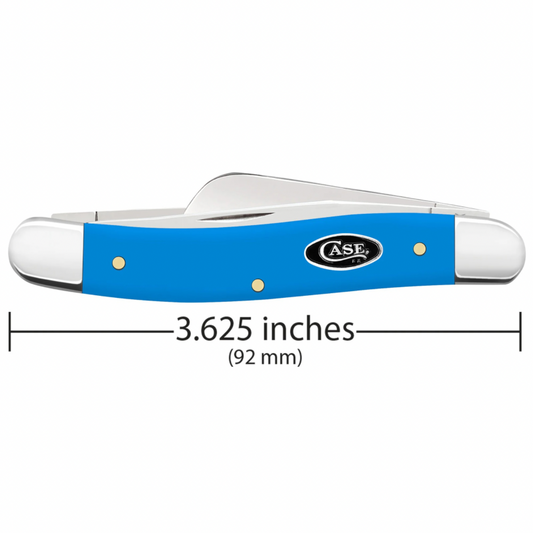 CASE STOCKMAN MEDIUM 3 5/8" 3 BLADE LIGHT BLUE SYNTHETIC