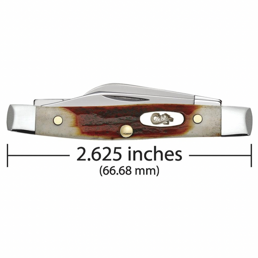 CASE STOCKMAN SMALL 3 BLADE 2 5/8" RED STAG