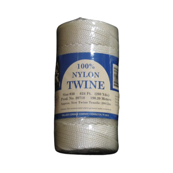 WALLACE CORDAGE TWINE WHITE TWIST 30-309# 1/4LB