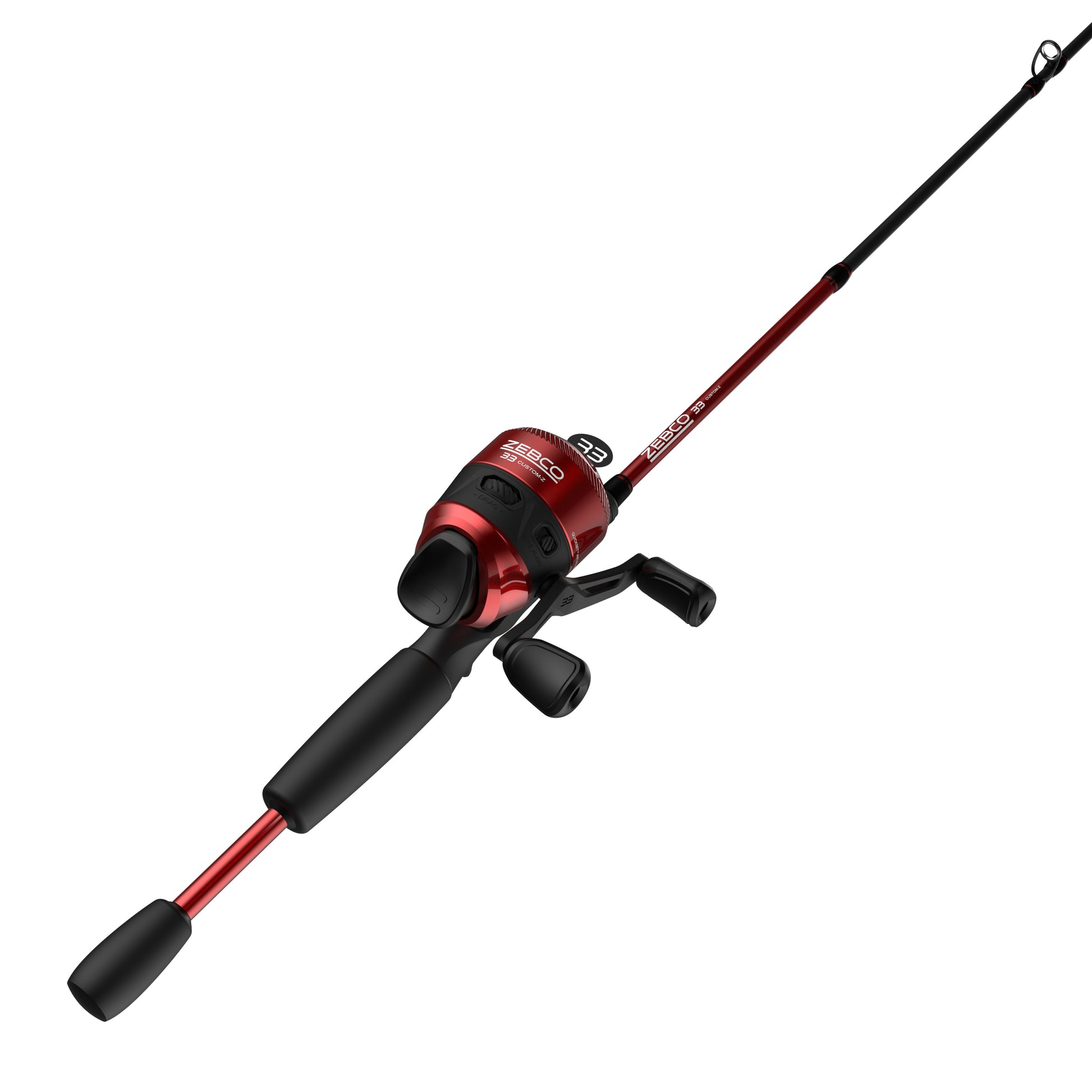 ZEBCO 33 CUSTOM-Z RED SPINCAST COMBO 2PC M 6'