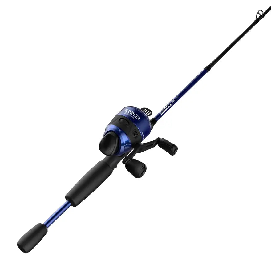 ZEBCO 33 CUSTOM-Z BLUE SPINCAST COMBO 2PC M 6'