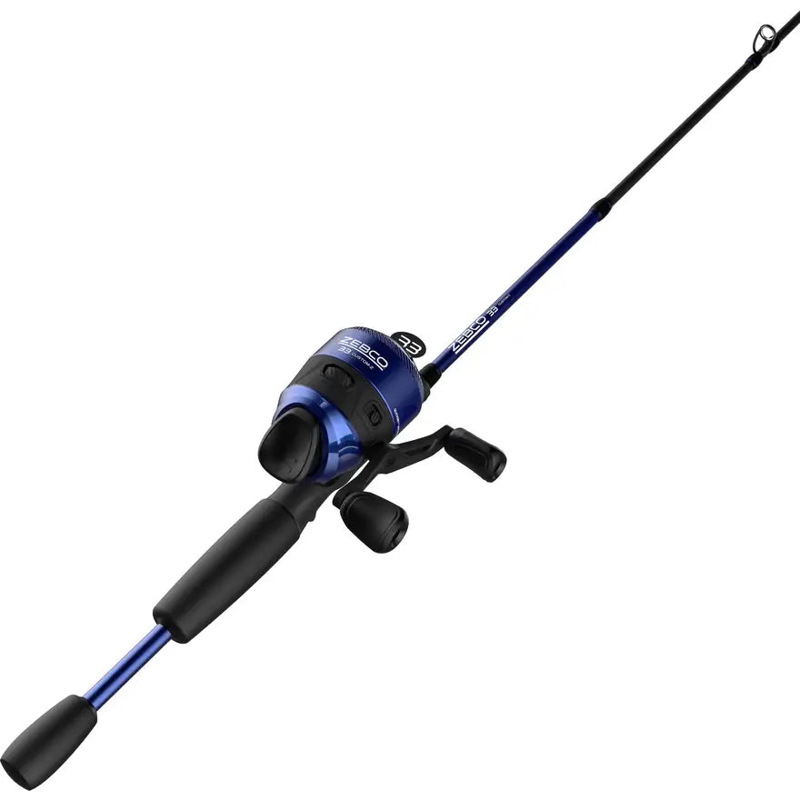 ZEBCO 33 CUSTOM-Z BLUE SPINCAST COMBO 2PC M 6'