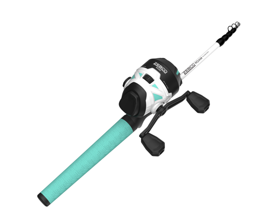 ZEBCO ROAM 3 SPINCAST SEAFOAM TELESCOPIC COMBO 1PC MH 6'