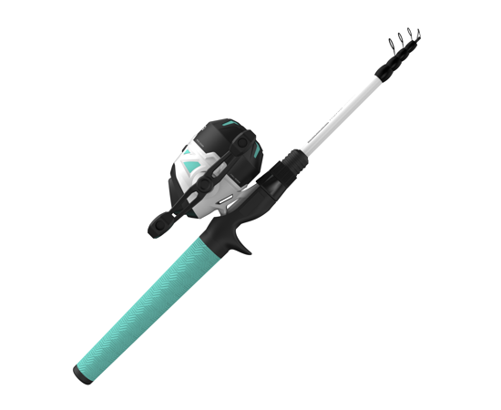 ZEBCO ROAM 3 SPINCAST SEAFOAM TELESCOPIC COMBO 1PC MH 6'