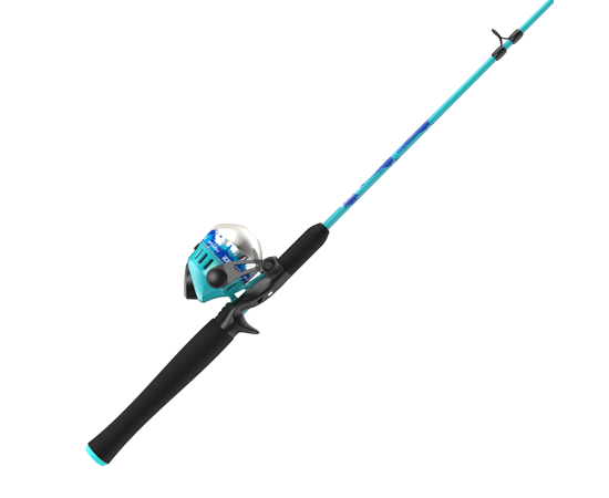 ZEBCO SPLASH SPINCAST COMBO BLUE 2PC M 6'