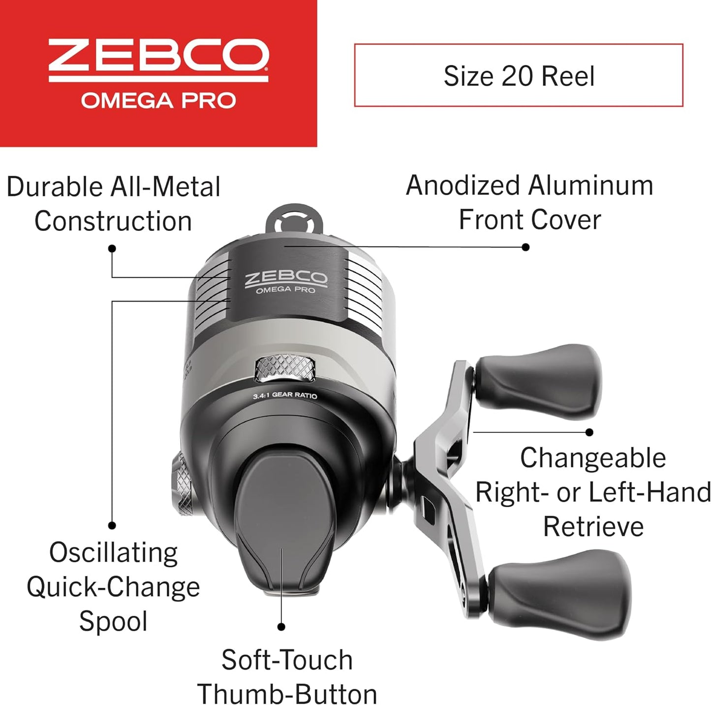 ZEBCO OMEGA PRO 20SZ SPINCAST REEL 6#